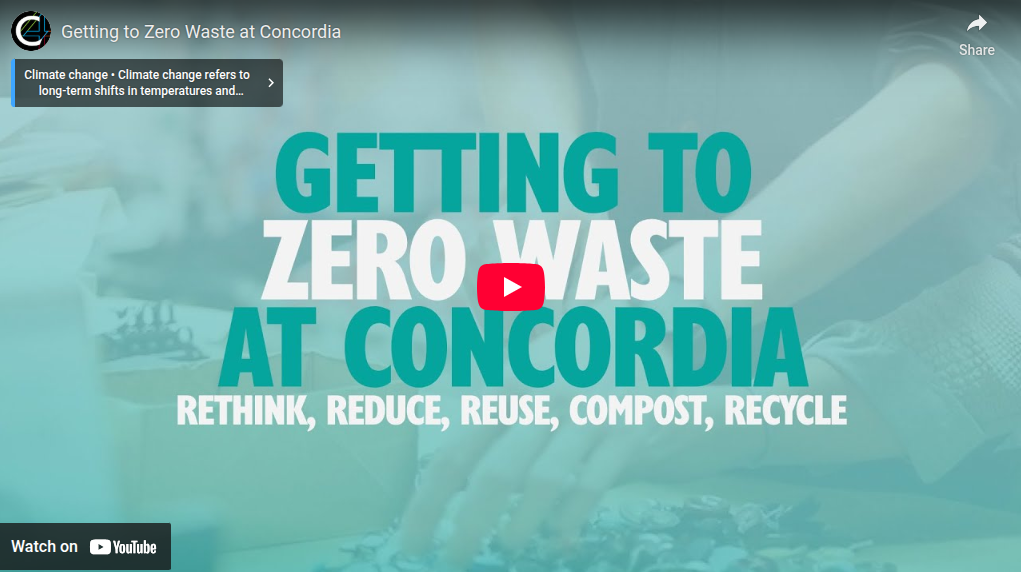 Getting to Zero Waste at Concordia